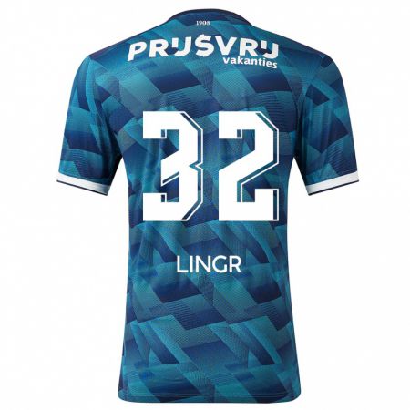 Kandiny Bambino Maglia Ondrej Lingr #32 Blu Kit Gara Away 2023/24 Maglietta