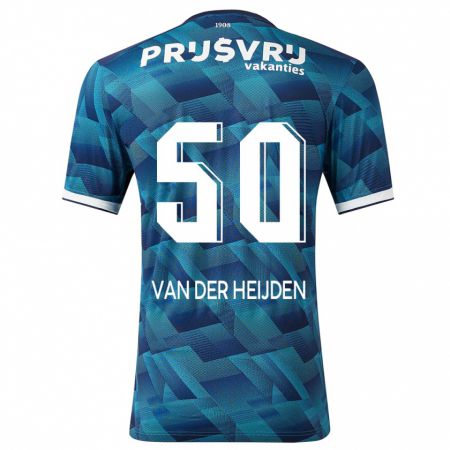 Kandiny Kinderen Délano Van Der Heijden #50 Blauw Uitshirt Uittenue 2023/24 T-Shirt België