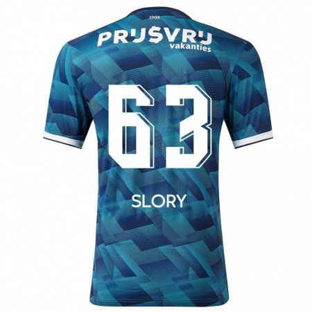 Kandiny Bambino Maglia Jaden Slory #63 Blu Kit Gara Away 2023/24 Maglietta