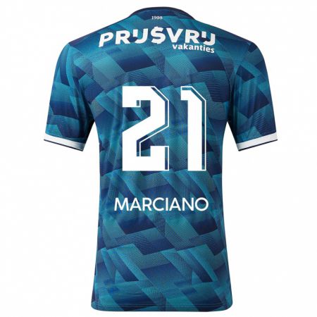 Kandiny Bambino Maglia Ofir Marciano #21 Blu Kit Gara Away 2023/24 Maglietta