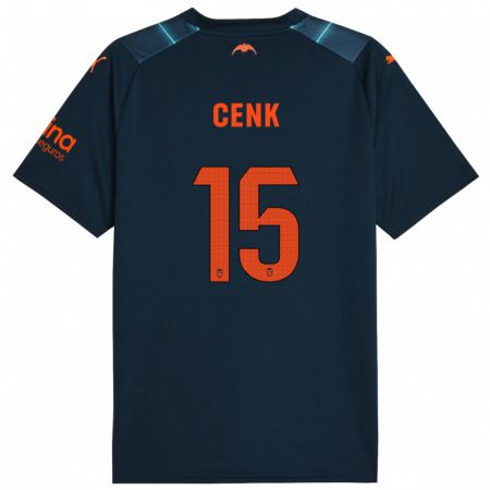 Kandiny Bambino Maglia Cenk Özkacar #15 Blu Marino Kit Gara Away 2023/24 Maglietta