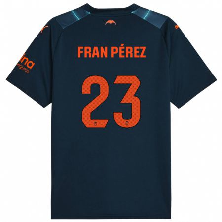 Kandiny Kinder Fran Pérez #23 Marineblau Auswärtstrikot Trikot 2023/24 T-Shirt Österreich