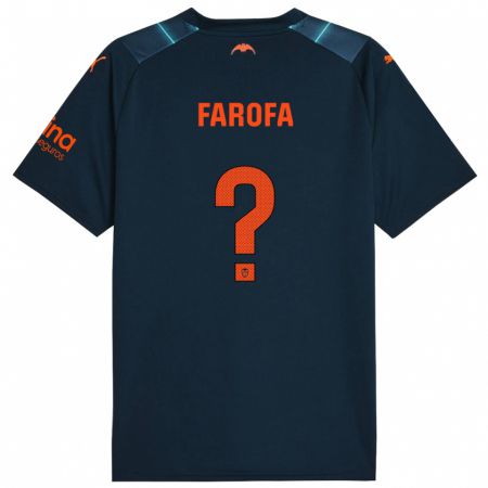 Kandiny Bambino Maglia Rodrigo Farofa #0 Blu Marino Kit Gara Away 2023/24 Maglietta