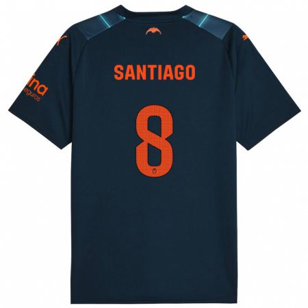 Kandiny Niño Camiseta Yellu Santiago #8 Azul Marino 2ª Equipación 2023/24 La Camisa