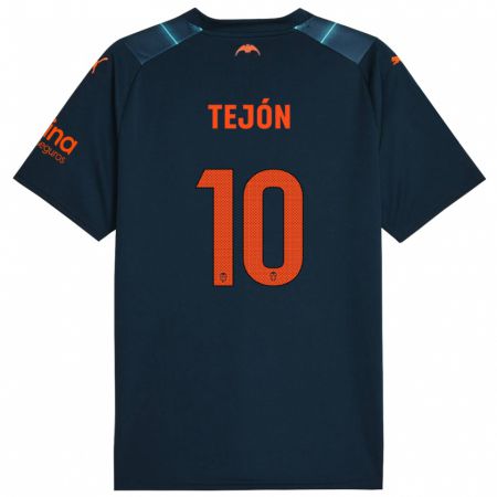 Kandiny Bambino Maglia Martín Tejón #10 Blu Marino Kit Gara Away 2023/24 Maglietta