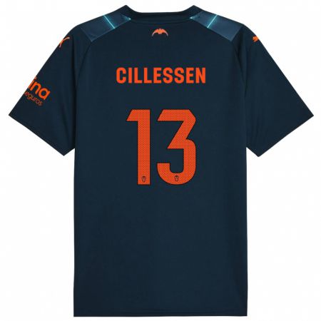 Kandiny Kinderen Jasper Cillessen #13 Marineblauw Uitshirt Uittenue 2023/24 T-Shirt België