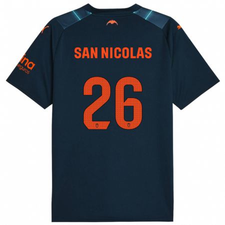 Kandiny Niño Camiseta Olga San Nicolas #26 Azul Marino 2ª Equipación 2023/24 La Camisa