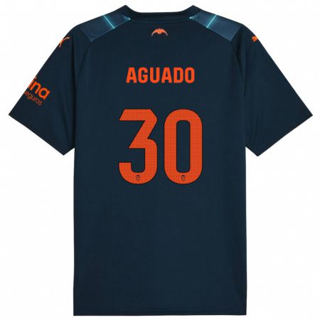 Kandiny Bambino Maglia Julia Aguado #30 Blu Marino Kit Gara Away 2023/24 Maglietta