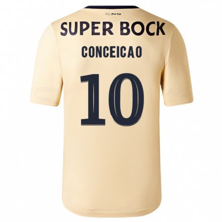 Kandiny Kinderen Francisco Conceição #10 Beige-Gouden Uitshirt Uittenue 2023/24 T-Shirt België