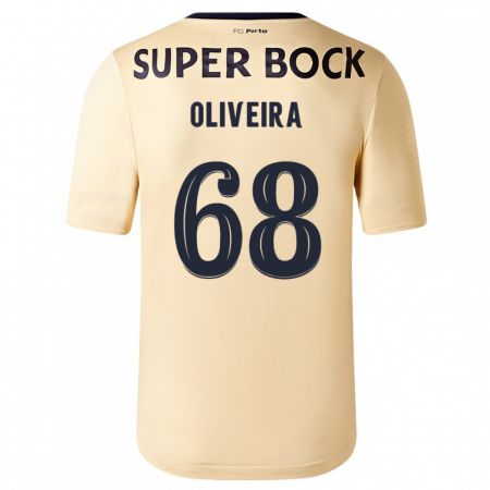 Kandiny Bambino Maglia André Oliveira #68 Beige-Dorato Kit Gara Away 2023/24 Maglietta