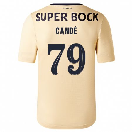 Kandiny Bambino Maglia Umaro Candé #79 Beige-Dorato Kit Gara Away 2023/24 Maglietta