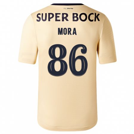 Kandiny Bambino Maglia Rodrigo Mora #86 Beige-Dorato Kit Gara Away 2023/24 Maglietta