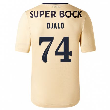 Kandiny Kinder Ussumane Djaló #74 Beige-Gold Auswärtstrikot Trikot 2023/24 T-Shirt Österreich