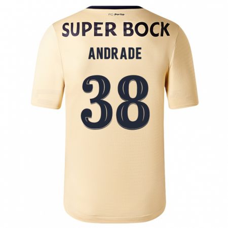 Kandiny Kinder Fernando Andrade #38 Beige-Gold Auswärtstrikot Trikot 2023/24 T-Shirt Österreich