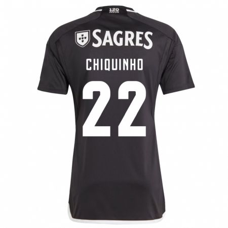 Kandiny Bambino Maglia Chiquinho #22 Nero Kit Gara Away 2023/24 Maglietta