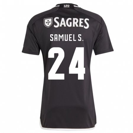 Kandiny Bambino Maglia Samuel Soares #24 Nero Kit Gara Away 2023/24 Maglietta