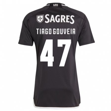 Kandiny Bambino Maglia Tiago Gouveia #47 Nero Kit Gara Away 2023/24 Maglietta