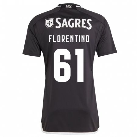 Kandiny Bambino Maglia Florentino #61 Nero Kit Gara Away 2023/24 Maglietta