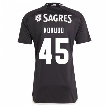 Kandiny Bambino Maglia Leo Kokubo #45 Nero Kit Gara Away 2023/24 Maglietta