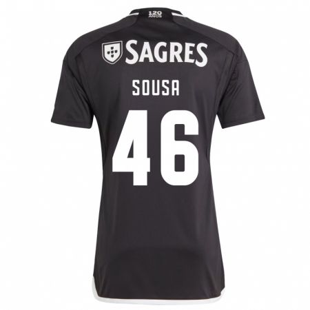 Kandiny Kinder Gerson Sousa #46 Schwarz Auswärtstrikot Trikot 2023/24 T-Shirt Österreich