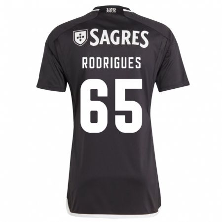 Kandiny Kinderen Rafael Rodrigues #65 Zwart Uitshirt Uittenue 2023/24 T-Shirt België