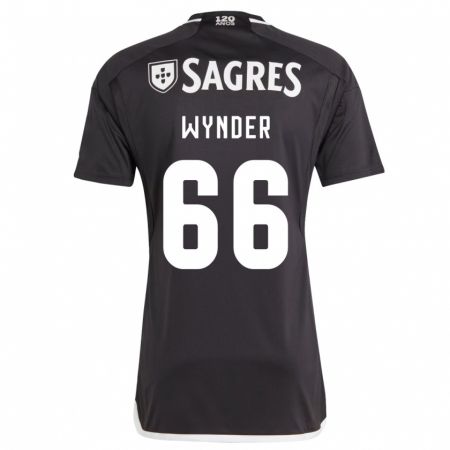 Kandiny Niño Camiseta Joshua Wynder #66 Negro 2ª Equipación 2023/24 La Camisa