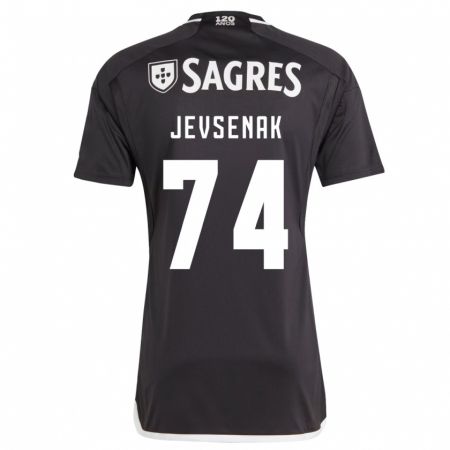 Kandiny Niño Camiseta Zan Jevsenak #74 Negro 2ª Equipación 2023/24 La Camisa