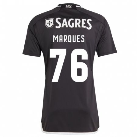 Kandiny Niño Camiseta Gustavo Marques #76 Negro 2ª Equipación 2023/24 La Camisa