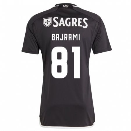 Kandiny Kinder Adrian Bajrami #81 Schwarz Auswärtstrikot Trikot 2023/24 T-Shirt Österreich