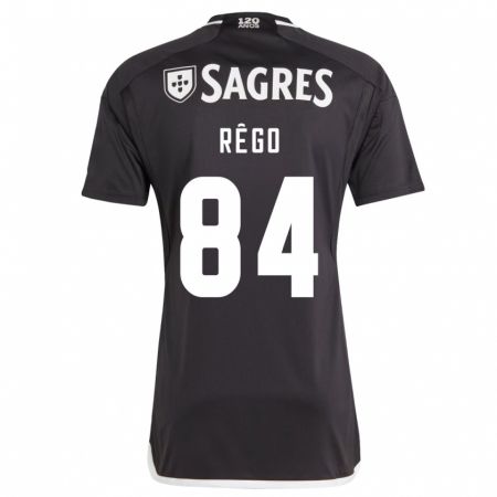 Kandiny Bambino Maglia João Rêgo #84 Nero Kit Gara Away 2023/24 Maglietta