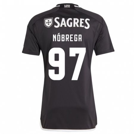 Kandiny Kinder Ricardo Nóbrega #97 Schwarz Auswärtstrikot Trikot 2023/24 T-Shirt Österreich