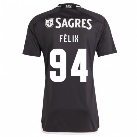 Kandiny Bambino Maglia Hugo Félix #94 Nero Kit Gara Away 2023/24 Maglietta