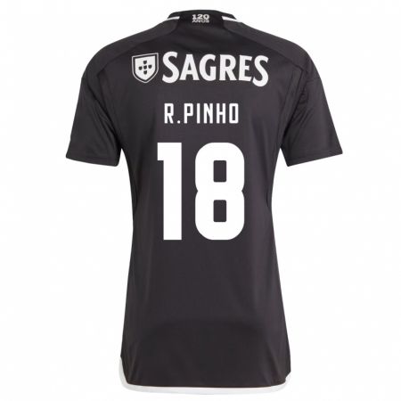 Kandiny Bambino Maglia Rodrigo Pinho #18 Nero Kit Gara Away 2023/24 Maglietta