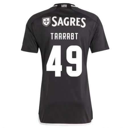 Kandiny Bambino Maglia Adel Taarabt #49 Nero Kit Gara Away 2023/24 Maglietta