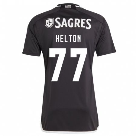 Kandiny Niño Camiseta Helton Leite #77 Negro 2ª Equipación 2023/24 La Camisa