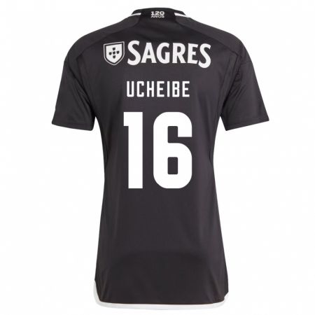 Kandiny Bambino Maglia Christy Ucheibe #16 Nero Kit Gara Away 2023/24 Maglietta