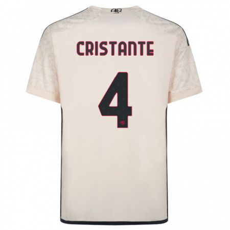 Kandiny Bambino Maglia Bryan Cristante #4 Bianco Blu Kit Gara Away 2023/24 Maglietta