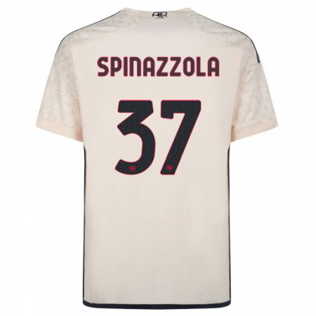 Kandiny Kinderen Leonardo Spinazzola #37 Gebroken Wit Uitshirt Uittenue 2023/24 T-Shirt België