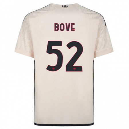 Kandiny Bambino Maglia Edoardo Bove #52 Bianco Blu Kit Gara Away 2023/24 Maglietta