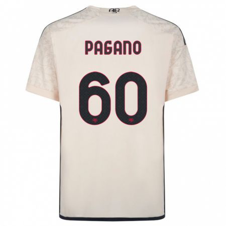 Kandiny Kinderen Riccardo Pagano #60 Gebroken Wit Uitshirt Uittenue 2023/24 T-Shirt België