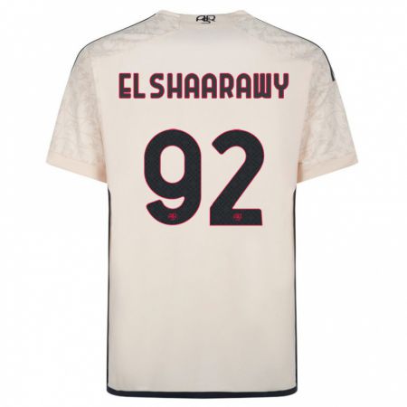 Kandiny Bambino Maglia Stephan El Shaarawy #92 Bianco Blu Kit Gara Away 2023/24 Maglietta