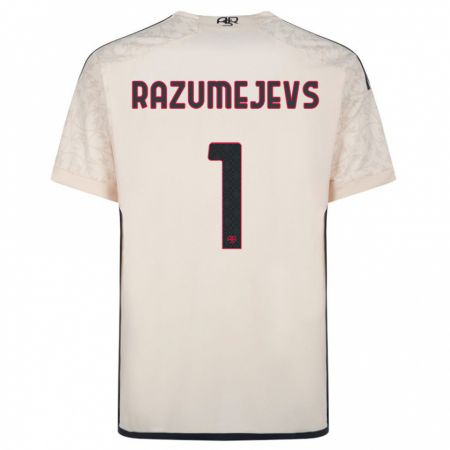 Kandiny Kinder Vladislavs Razumejevs #1 Cremefarben Auswärtstrikot Trikot 2023/24 T-Shirt Österreich