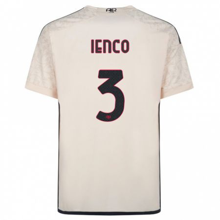 Kandiny Bambino Maglia Simone Ienco #3 Bianco Blu Kit Gara Away 2023/24 Maglietta