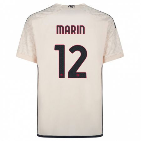 Kandiny Bambino Maglia Renato Marin #12 Bianco Blu Kit Gara Away 2023/24 Maglietta