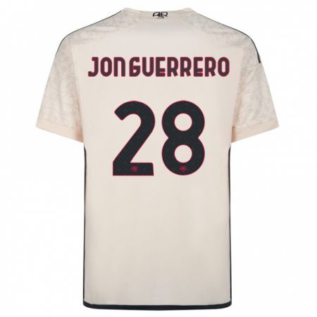 Kandiny Bambino Maglia Julen Jon Guerrero #28 Bianco Blu Kit Gara Away 2023/24 Maglietta