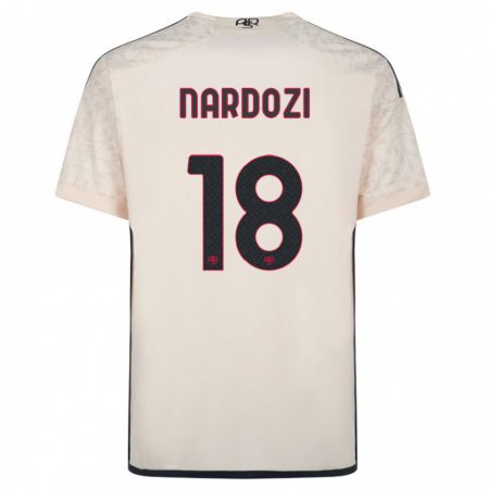 Kandiny Kinder Manuel Nardozi #18 Cremefarben Auswärtstrikot Trikot 2023/24 T-Shirt Österreich