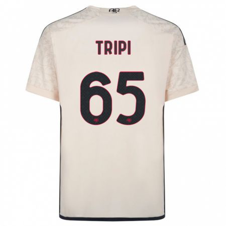 Kandiny Bambino Maglia Filippo Tripi #65 Bianco Blu Kit Gara Away 2023/24 Maglietta