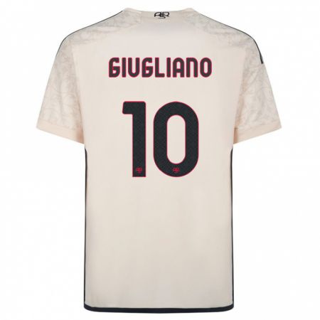 Kandiny Bambino Maglia Manuela Giugliano #10 Bianco Blu Kit Gara Away 2023/24 Maglietta