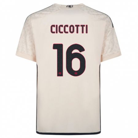 Kandiny Bambino Maglia Claudia Ciccotti #16 Bianco Blu Kit Gara Away 2023/24 Maglietta