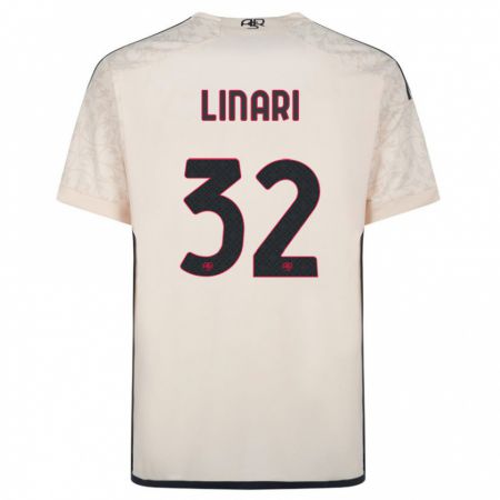 Kandiny Kinderen Elena Linari #32 Gebroken Wit Uitshirt Uittenue 2023/24 T-Shirt België